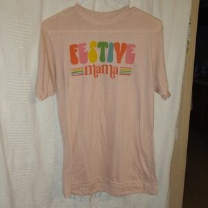Tultex Festive Mama Pink T-Shirt
